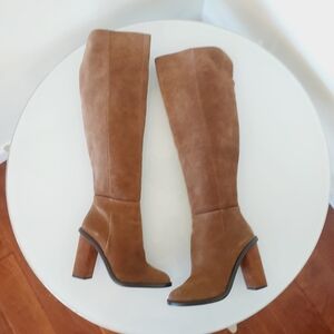 Gianni Bini Barrine Suede Over-the-Knee Block Heel Boots